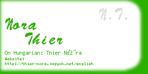 nora thier business card